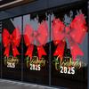 Christmas Decoration Bell Window Static Bow Sticker