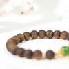 Agarwood Emerald & Hetian Jade Sterling Silver Beaded Bracelet - New Chinese Style