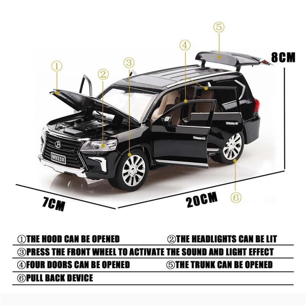 Clearance SalesKLT 1:24 Lexus LX570 Diecast 20cm Alloy Model Car for Kids Toys for Boys Cars Toys for Kids