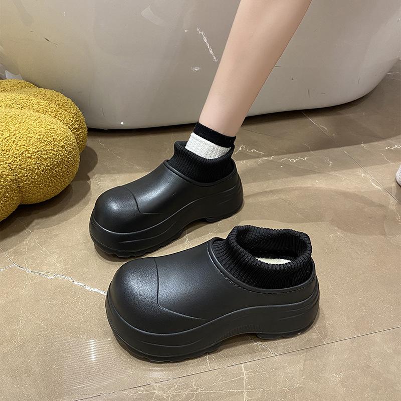 Women's Winter Warm Home High Tube Cotton Slippers