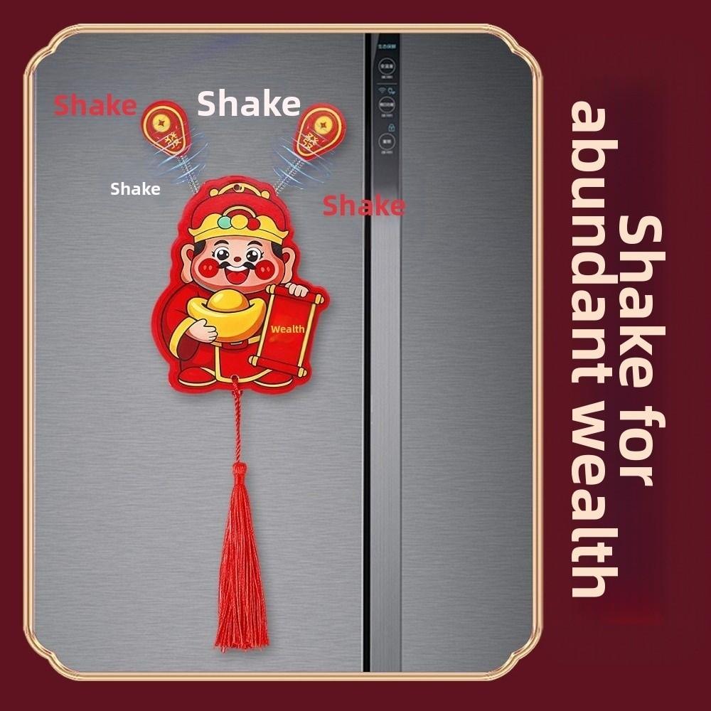 4 Stück Kreativer Schüttelkopf Gott Anhänger Cartoon Kühlschrank Dekorativer Magnet Küche