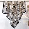 90*90cm Silk Scarf Scarftop Headwraps For Woman Fashion Four Seasons Hair Accessories Hijab Foulard Bandana Femme Headscarf90*90