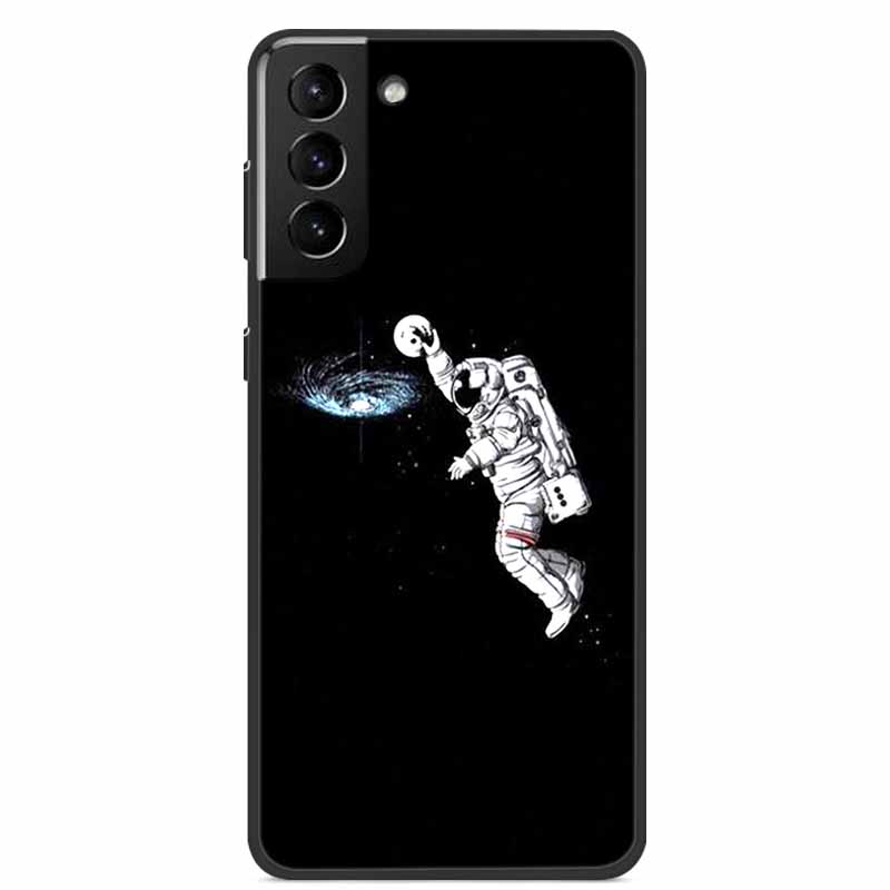 For Samsung S22 Case Wolf Lion Cat Black Silicone Soft Back Cover Case For Samsung Galaxy S21 FE S22 Ultra Phone Case S 22 Funda