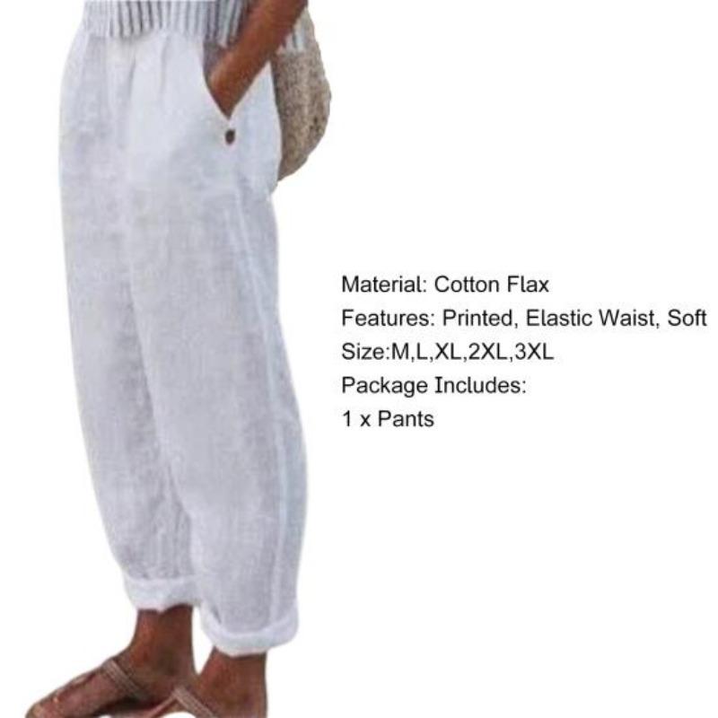 Fashion Popular Harem Pants Solid Color Pockets Summer Elastic Waist Straight Leg Sweatpants Streetwear