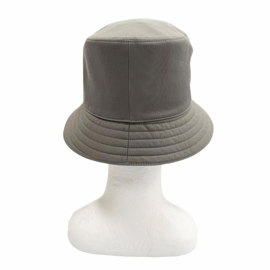 Excellent HERMES Hat Bucket with H Logo Patch Cotton Mens Used