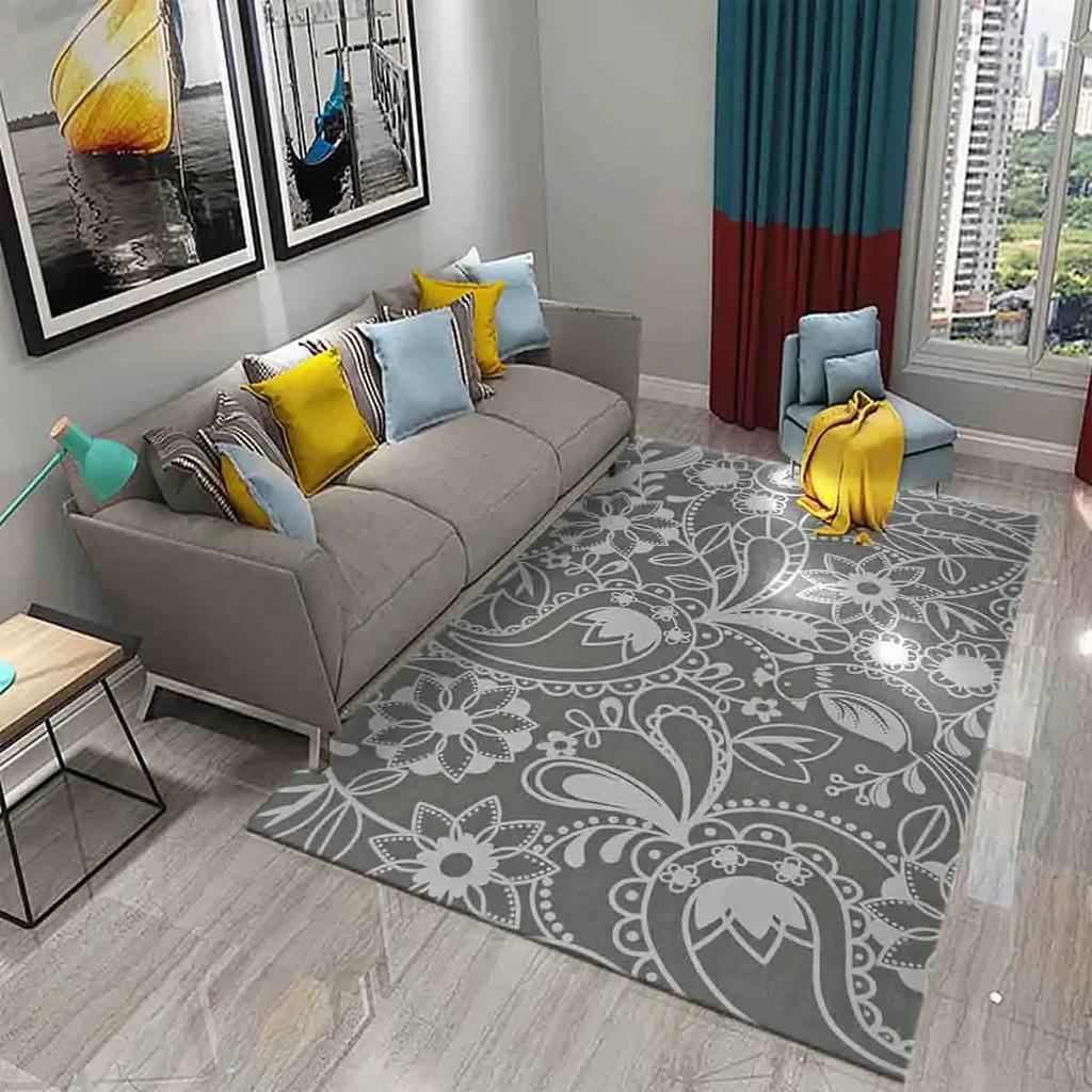 Paisley Flower Tree of Life Indian Culture Rugs for Living Room Bedroom Door Mats Decor Carpets Bathroom Kitchen Non Slip Rugs