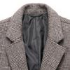 Autumn and Winter New Checked Wool Coat Men's Wool Coat Medium Long Woolen Men's Coat
