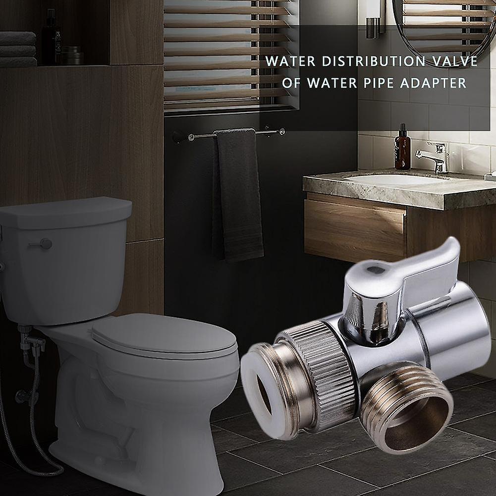 2-in-1 Brass Bidet Shower Heads Diverter Valves Faucet Taps T-Adapter Spout