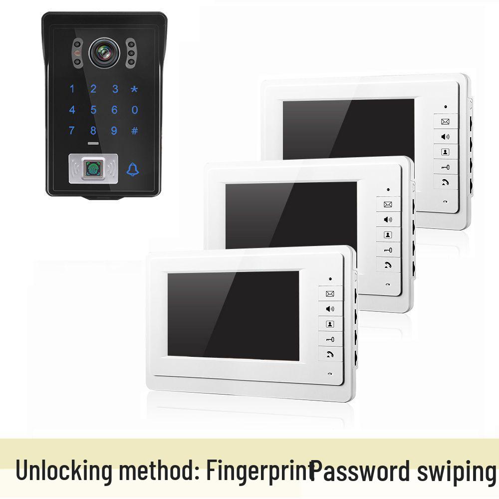 7-inch HD Wired Visual Intercom Doorbell for Home Monitoring and Smart Villa Access Control System