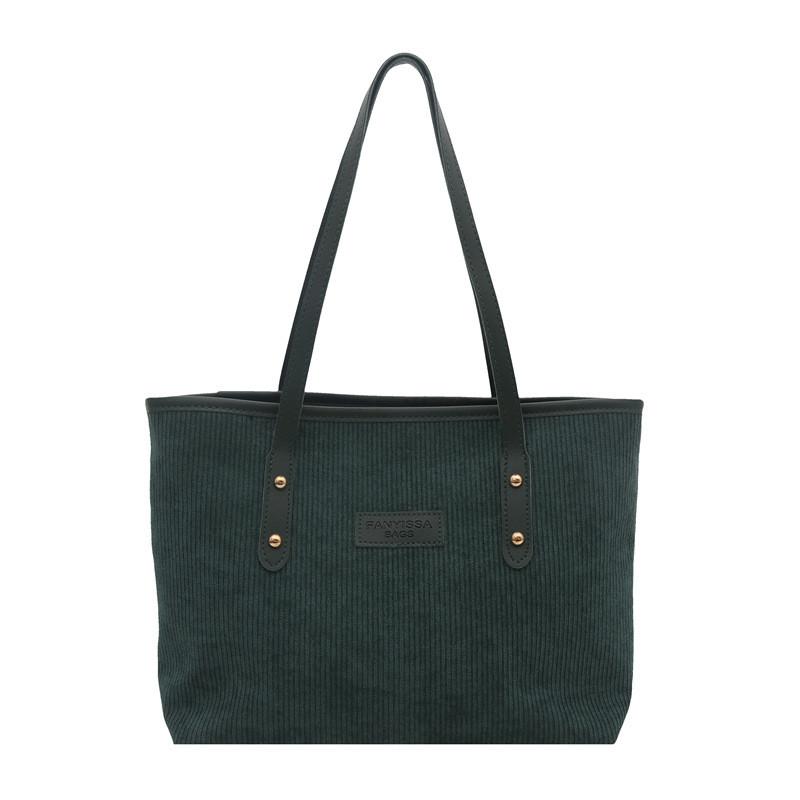 

Street Style Corduroy With Zipper Closure And Interior Phone Pocket For Daily Outings зелений