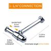 Zinc Zinc Zinc Alloy Siphon Drainer Plumbing Tube Adjustable Height Sink Waste Trap Drain Kit  Outlet