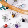 1 Stück Natürlicher Kristallkugel Spinnenornament Heimdekoration Kristallhandwerk Halloween Feiertagsgeschenk Partydekorationen Heilkristall