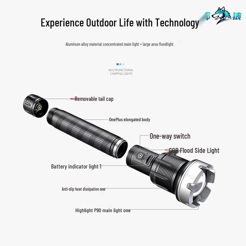 Lilang Telescopic LED Long-Range Flashlight