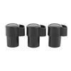 3PCS ABS Plastic Saxophone End Cap Plug Anti-bump Cap Black Bent Neck Protectors  For Saxophone