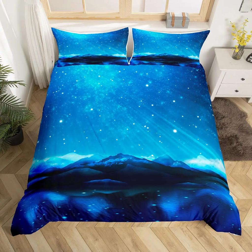 Comforter Galaxy 3D Printed Space Themed Bedding Set Kid Boy Galaxy Series Universe Pattern Polyester For Girl
