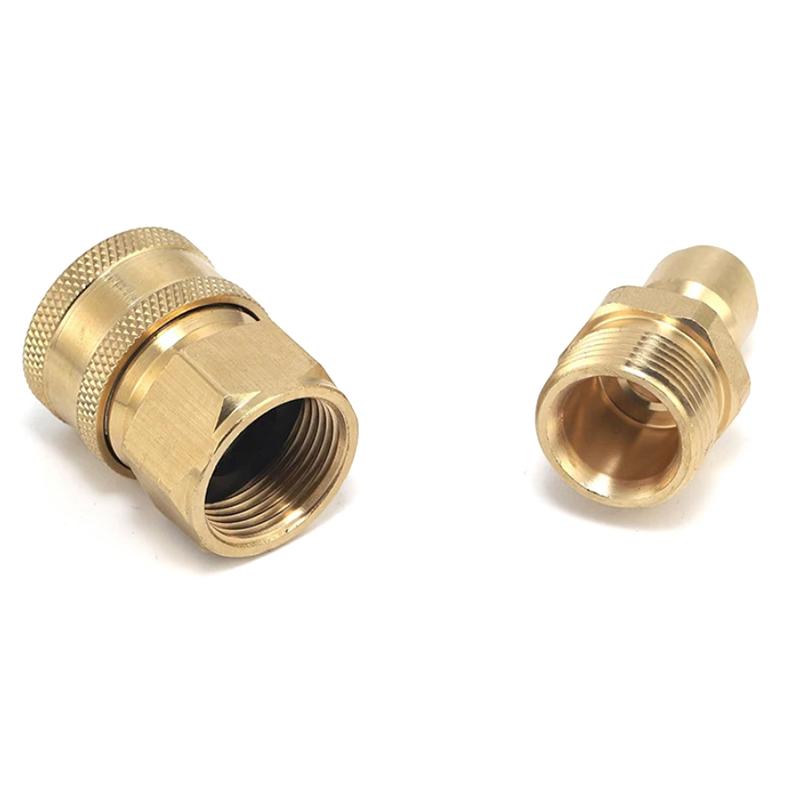 M22X15 Copper Adapter Quick Connect Kits For High Pressure Wash Machine Water Outlet Set For M22 Car Washer Gun Pipe Accessories