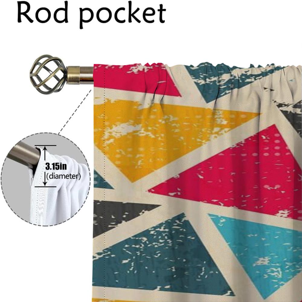 Kitchen Curtains for Living Room Curtain Colorful Pattern Shades Partition Halloween Decoration Home Interior Curtains 2 Pieces