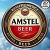 1ks plechová cedule Amstel Beer Vintage, kulatá, 8x8 palců, retro nástěnná dekorace, bar, domov, hospoda