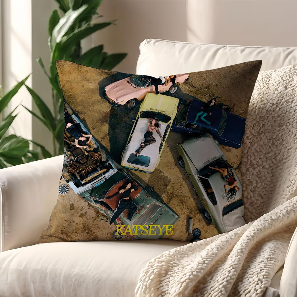 Kpop KKatseye cushion cover For Pillow Printing Sofa Decoration Home Car Room Coffee Shop Office Nordic Simplicity