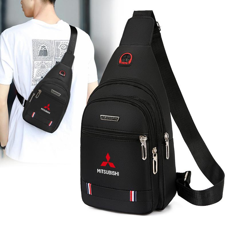Leisure Car Small Backpack One-shoulder Messenger Bag Chest Bag For Mitsubishi Lancer Asx Outlander Pajero L200 Ralliart Lancer