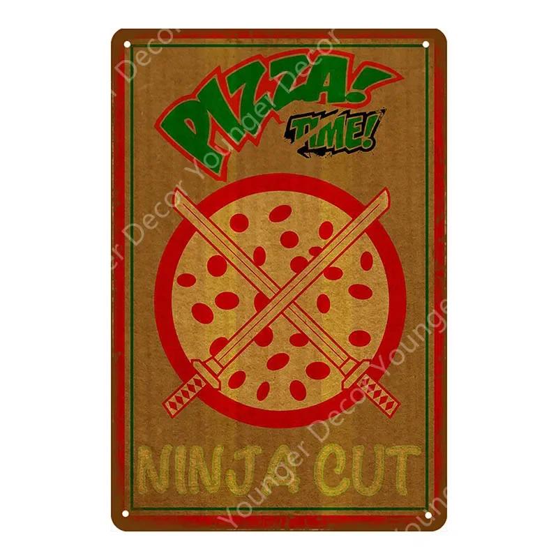 Italian Good Food Pizza Pies Metal Signs Wall Decoration Vintage Metal Poster Home Kitchen Decor Painting Plaques YJ145