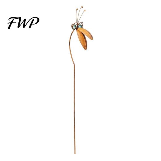 Outdoor Plant Display Stand Big Mouth Bird Garden Stake, Rusty Metal Decorative Potted Yard Art for Patio, Lawn, Courtyard, Decor Weather-resistant