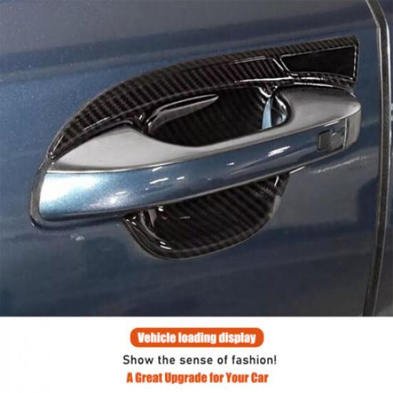 ABS Carbon Fiber Exterior Outer Door Bowl Cover Trim For Kia Sorento MQ4 -25