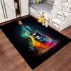 Colorful Artistic Electric Guitar Carpet Yoga Living Room Room Decor Children's Crawling Mat Doormat Area Rug Games Mat
