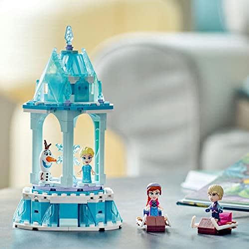 LEGO Disney Princess Anna and Elsa's Magic Merry-Go-Round Toy Present Birthday Block Educational Christmas Girls Boys Children 6 Years Old 7 Years Old