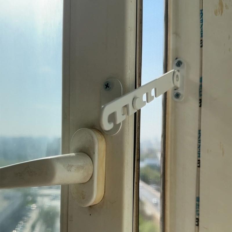 Window Restrictor Latches Adjustable Window Limiters Carbon Steel Window Lock Hardware for Home Office Easy To Install