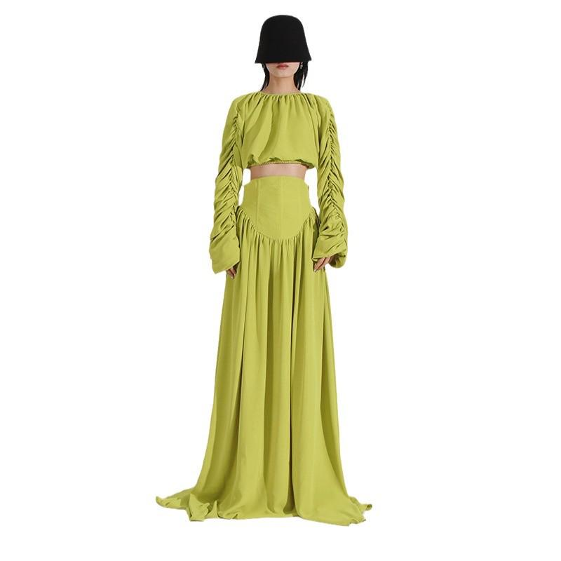 2025 High-End French Pleated Skirt Suit: Women's Spring Niche High-Waist Two-Piece