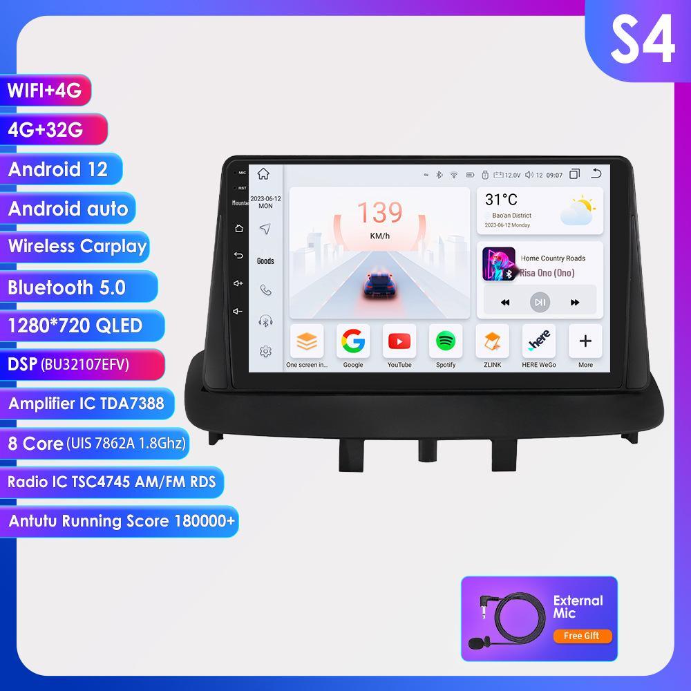 9" Large Screen Android GPS Navigation for 08-14 Megane 3 - Intelligent All-In-One Car System