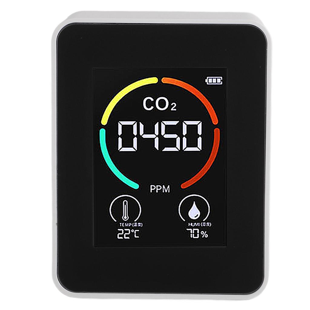 Air Quality Detector 3 In 1 Portable Large Color Display Accurate CO2 Temperature Humidity Tester