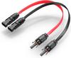 JMUYTOP 12AWG Solcellepanelkabel 4mm2 Flat Solcelle Fotovoltaisk Ledning 30A Vindus Balkong Solcelleledning For ecoflow/Anker/allpower