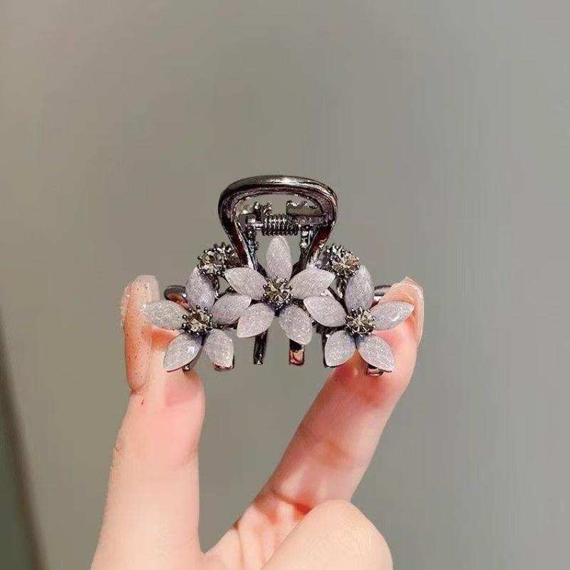 Elegante Pinza para el Pelo de Flor de Moda Exquisitas Pinzas Pequeñas de Tiburón Horquilla para Niñas Accesorios para el Cabello de Temperamento Simple