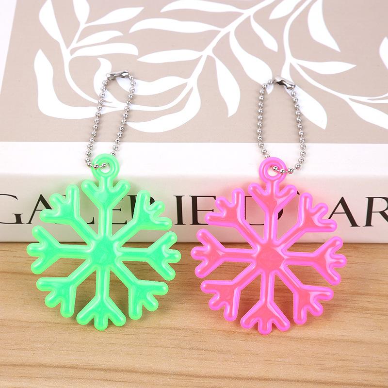 2Pcs Color Music  Safety Reflector Reflective Keychains Car Keyrings Charm Bag Accessories for Jacket BackPack Strollers Wheelchairs