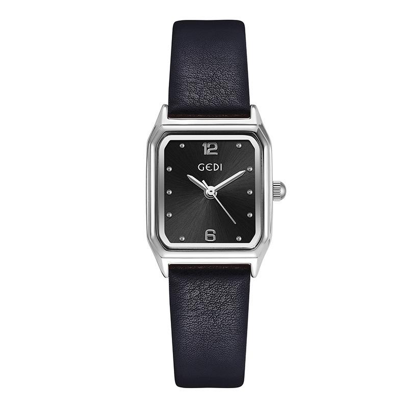Dames Mode Vierkante Plaat Eenvoudige Exquise Kleine Suikerklontje Riem Quartz Waterdicht Horloge voor Middelbare Scholier