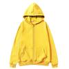Womens Zip-Up Hooded Sweatshirt Solid Color Loose Fit Casual Sport Top