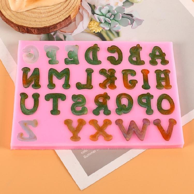 Alphabet Letter Shaped Silicone Molds Fondant Chocolate Mould Cake-Topper Decors