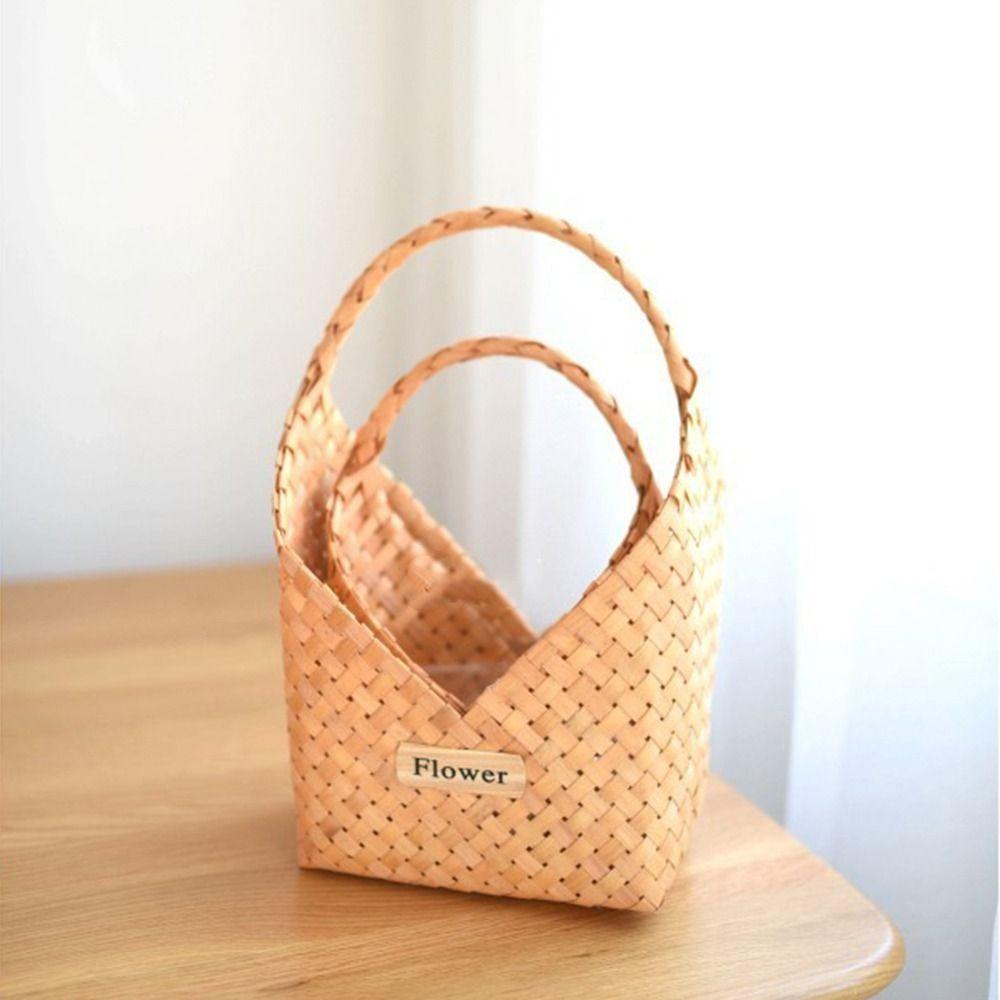Handmade Storage Basket Wall Mounted Gift Packaging Box Multi-functional Flower Basket  Food