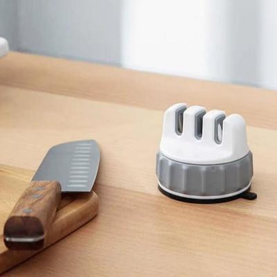 Stainless Steel Mini Cutter Sharpener Quick Sharpening Fine Grinding Sharpening Stone 3 Stages Manual Cutter Whetstone Kitchen