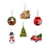 Christmas Accessories 6 Pairs Xmas Designed Earrings Pendant Eardrops Creative Xmas Ear Jewelry