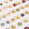 20 Stück/Los Emaille Blumenperlenkappen Für Schmuckherstellung Zubehör Ethnische Vintage Accessoires DIY Armbänder Fußkettchen Bohemian Materialien