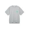MLB New York Yankees Logo Solid Color Casual Sports Breathable Round Neck Short Sleeve Drop Shoulder T-Shirt Women tops Gray 3ATSD0133-50MGS