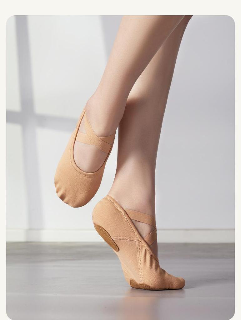 Women's & Men's Stretch Fabric Ballet Dance Shoes - Soft Sole, Cat Paw Design, Ideal for Yoga & Dance Practice