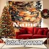 Custom Name Personalized Charizard VS Blastoise Print Tapestry, Wall Art Decor, Bedroom, Dorm, Apartment, LivingRoom, Party Backdrop, Gift for Birthda