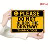 Printing Rectangular Iron Decorative Sign Plaque Driveway Traffic Order Theme Please Keep Clear Iron  Perfect for Home Door