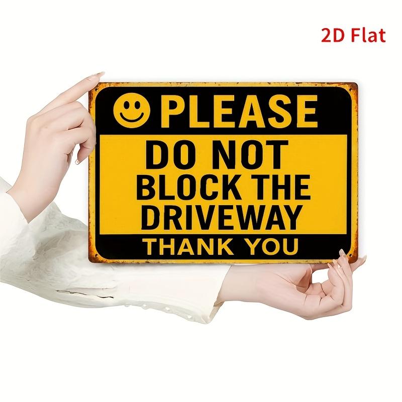 Printing Rectangular Iron Decorative Sign Plaque Driveway Traffic Order Theme Please Keep Clear Iron Perfect for Home Door