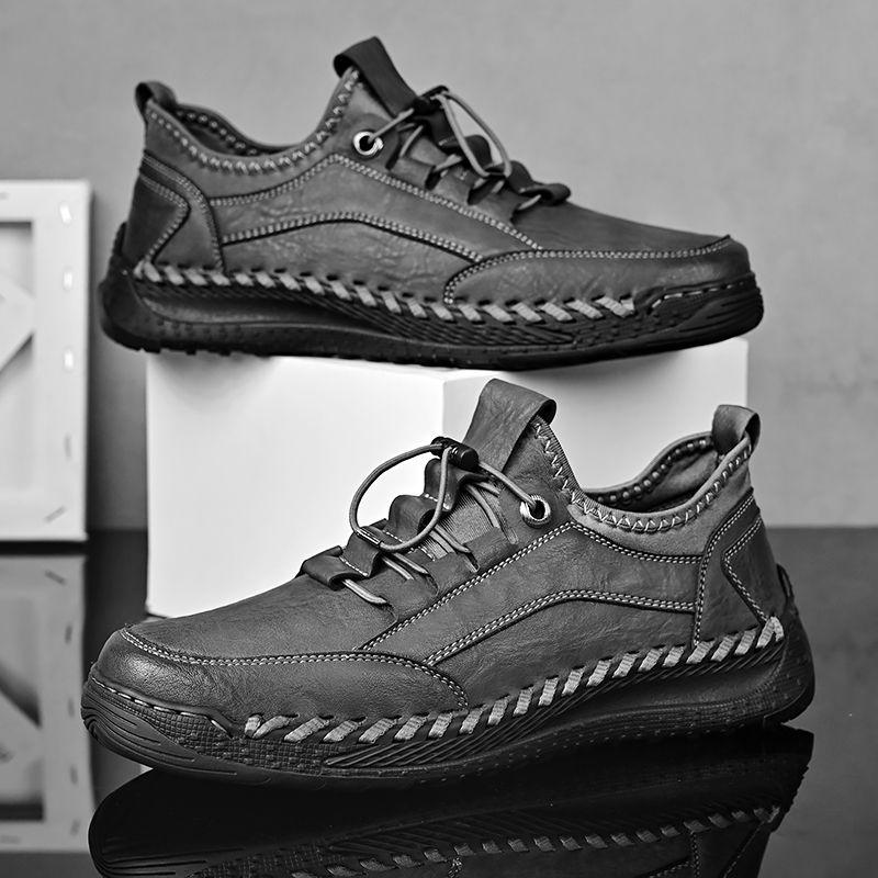 Men's Autumn Leather Sneakers Casual Leather Shoes