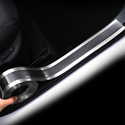 Car Door Protector Guard Bumper Protector Strip Car Sticker Carbon Fiber Film Anti-collision Door Sill Protector Car